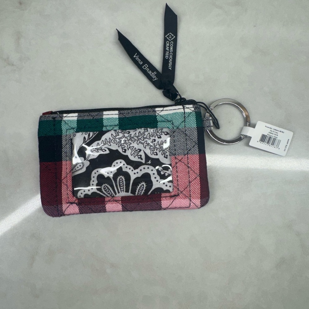 Vera Bradley Multicolor Plaid Keychain Wallet